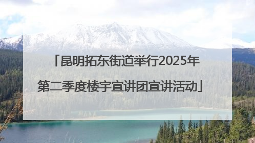 昆明拓东街道举行2025年第二季度楼宇宣讲团宣讲活动