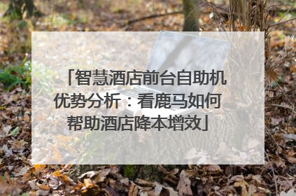 智慧酒店前台自助机优势分析：看鹿马如何帮助酒店降本增效