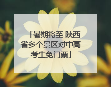 暑期将至 陕西省多个景区对中高考生免门票