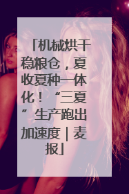 机械烘干稳粮仓，夏收夏种一体化！“三夏”生产跑出加速度｜麦报