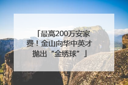 最高200万安家费！金山向华中英才抛出“金绣球”