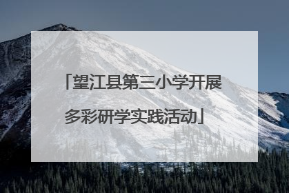 望江县第三小学开展多彩研学实践活动