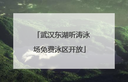 武汉东湖听涛泳场免费泳区开放