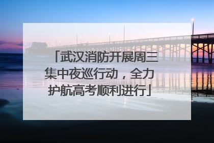 武汉消防开展周三集中夜巡行动，全力护航高考顺利进行