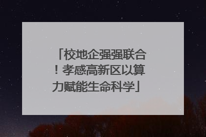 校地企强强联合！孝感高新区以算力赋能生命科学