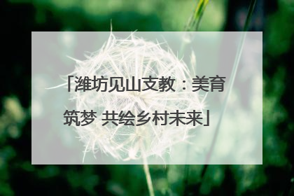 潍坊见山支教：美育筑梦 共绘乡村未来
