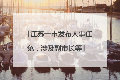 江苏一市发布人事任免，涉及副市长等