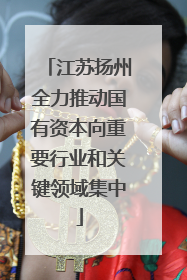 江苏扬州全力推动国有资本向重要行业和关键领域集中
