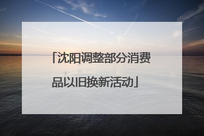 沈阳调整部分消费品以旧换新活动