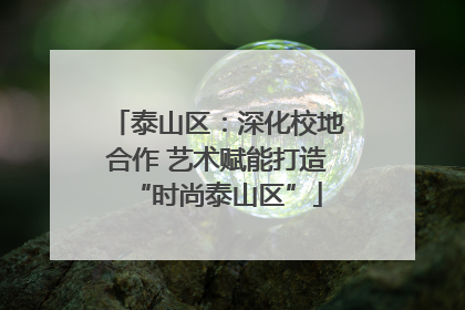 泰山区：深化校地合作 艺术赋能打造“时尚泰山区”