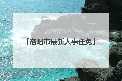 洛阳市最新人事任免