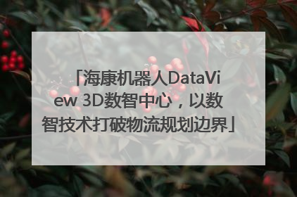海康机器人DataView 3D数智中心，以数智技术打破物流规划边界