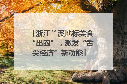 浙江兰溪地标美食“出圈”，激发“舌尖经济”新动能