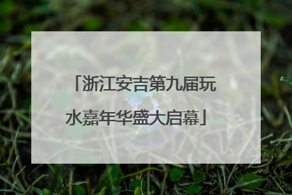 浙江安吉第九届玩水嘉年华盛大启幕
