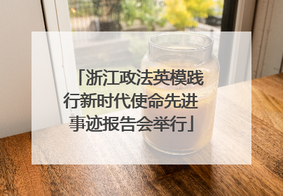 浙江政法英模践行新时代使命先进事迹报告会举行