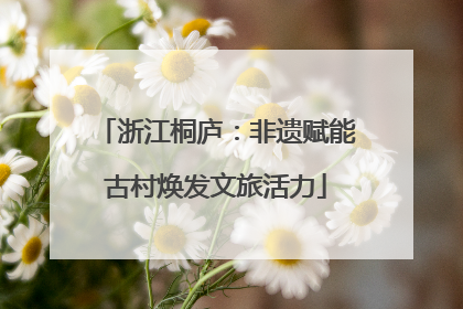 浙江桐庐：非遗赋能古村焕发文旅活力