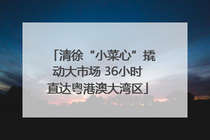 清徐“小菜心”撬动大市场 36小时直达粤港澳大湾区