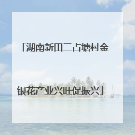 湖南新田三占塘村金银花产业兴旺促振兴