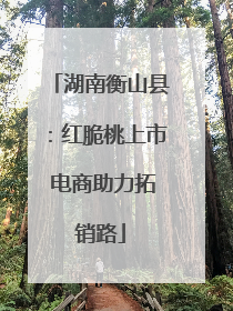 湖南衡山县：红脆桃上市 电商助力拓销路