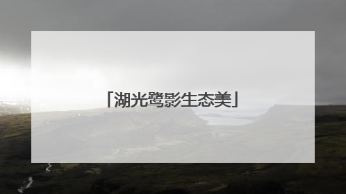 湖光鹭影生态美