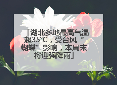 湖北多地最高气温超35℃，受台风“蝴蝶”影响，本周末将迎强降雨