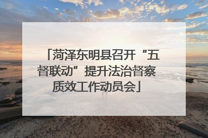 菏泽东明县召开“五督联动”提升法治督察质效工作动员会