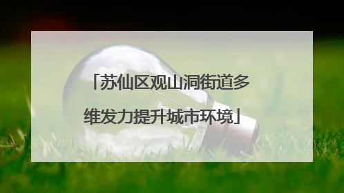 苏仙区观山洞街道多维发力提升城市环境