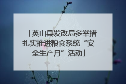 英山县发改局多举措扎实推进粮食系统“安全生产月”活动