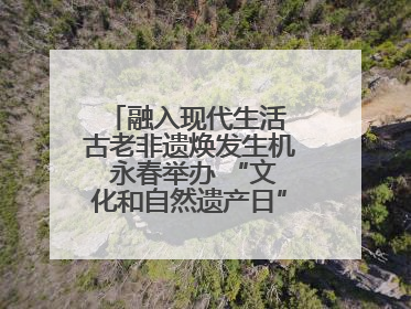 融入现代生活 古老非遗焕发生机 永春举办 “文化和自然遗产日” 非遗快闪活动