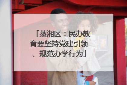 蒸湘区：民办教育要坚持党建引领、规范办学行为