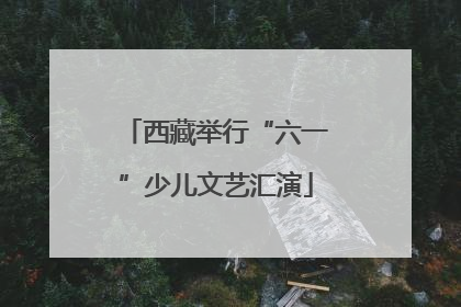 西藏举行“六一”少儿文艺汇演