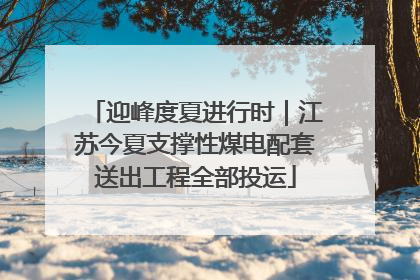 迎峰度夏进行时｜江苏今夏支撑性煤电配套送出工程全部投运