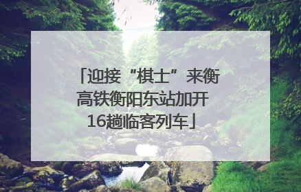 迎接“棋士”来衡 高铁衡阳东站加开16趟临客列车