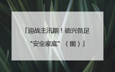 迎战主汛期！德兴备足“安全家底”（图）