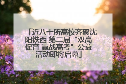 近八十所高校齐聚沈阳铁西 第二届“双高促育 赢战高考”公益活动即将启幕