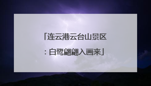 连云港云台山景区：白鹭翩翩入画来