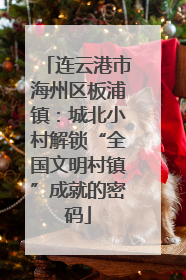 连云港市海州区板浦镇：城北小村解锁“全国文明村镇”成就的密码