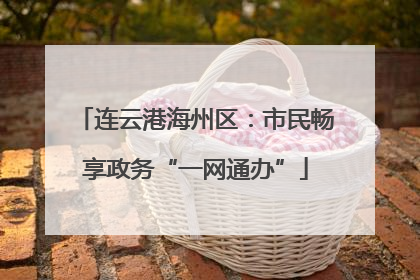 连云港海州区：市民畅享政务“一网通办”