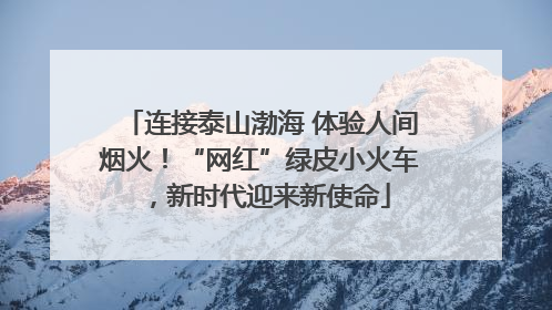 连接泰山渤海 体验人间烟火！“网红”绿皮小火车，新时代迎来新使命