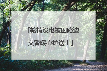 轮椅没电被困路边 交警暖心护送！