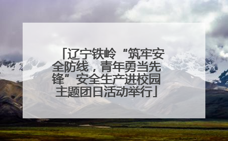 辽宁铁岭“筑牢安全防线，青年勇当先锋”安全生产进校园主题团日活动举行