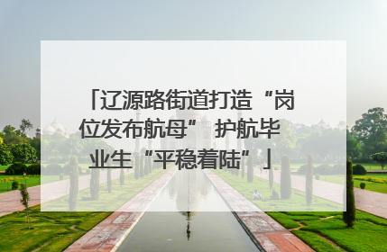辽源路街道打造“岗位发布航母” 护航毕业生“平稳着陆”