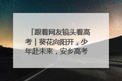 跟着网友镜头看高考｜葵花向阳开，少年赴未来，安乡高考首日的希望图景