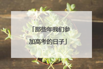 那些年我们参加高考的日子
