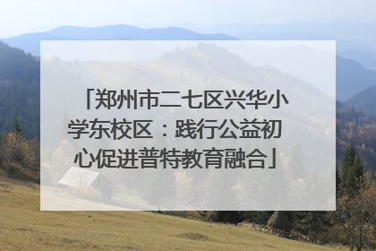 郑州市二七区兴华小学东校区：践行公益初心促进普特教育融合