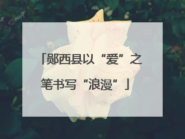 郧西县以“爱”之笔书写“浪漫”