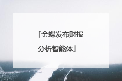 金蝶发布财报分析智能体