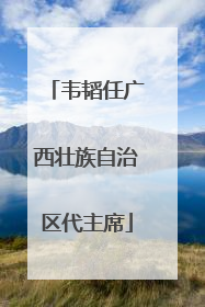 韦韬任广西壮族自治区代主席
