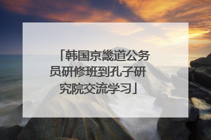 韩国京畿道公务员研修班到孔子研究院交流学习