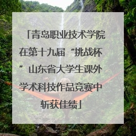 青岛职业技术学院在第十九届“挑战杯”山东省大学生课外学术科技作品竞赛中斩获佳绩